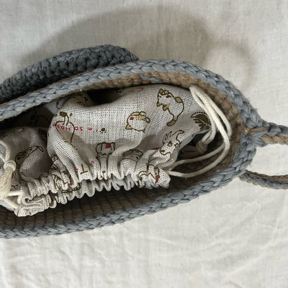 Handcrafted Brown and Blue Crochet Shoulder Bag - Picture 5 of 7